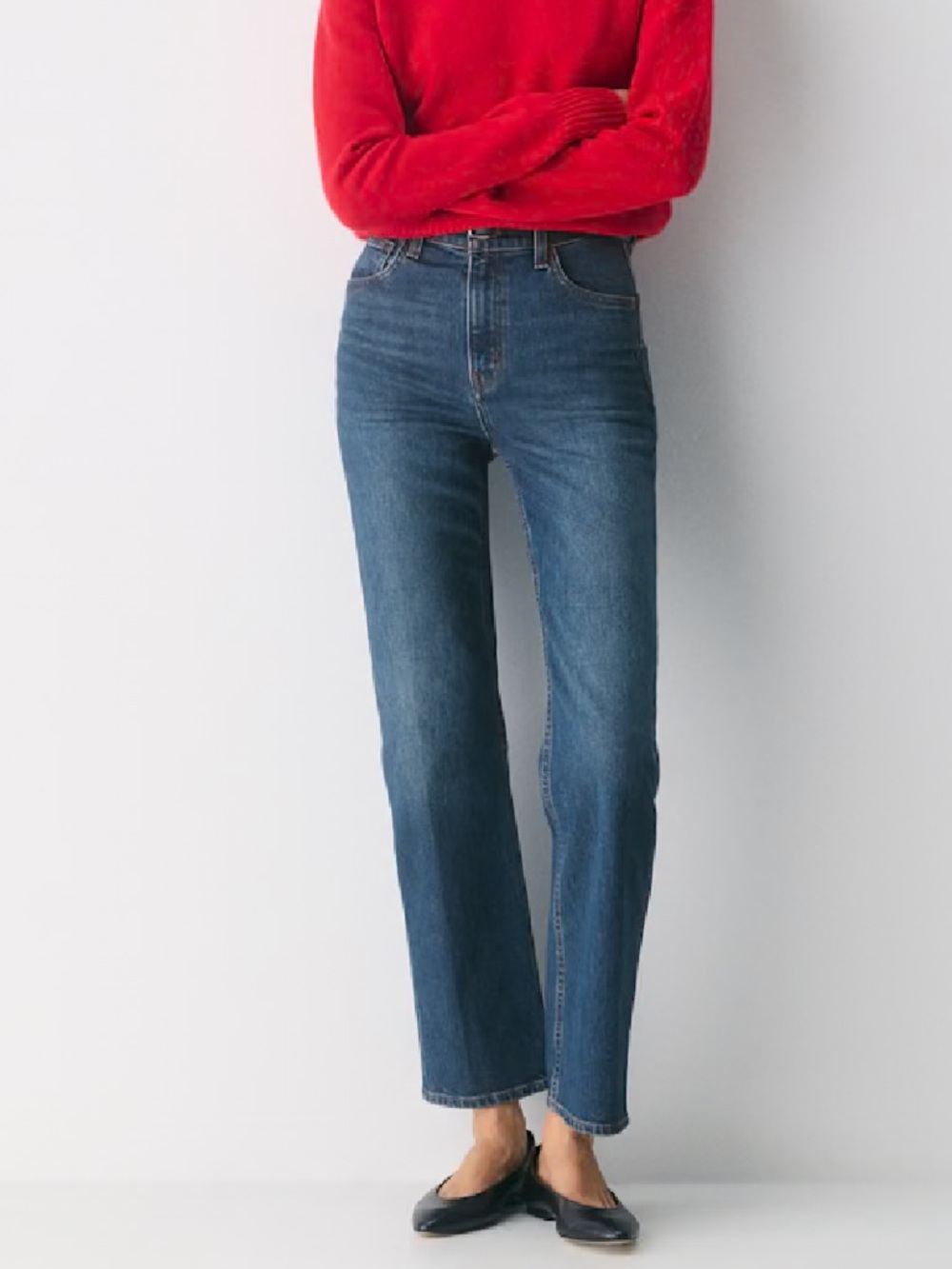 Aritzia Denim Forum Arlo Hi-Rise Straight Jean Dark Wash